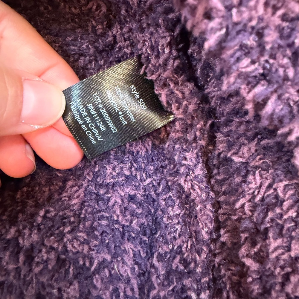 Barefoot Dreams CozyChic Adult Robe Amethyst Plum Flint Purple B509 Size 3 NWT - Picture 8 of 13